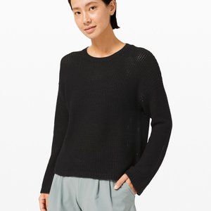 Last Day - Lululemon Easy Embrace Long Sleeve Sweater Black, XS/S